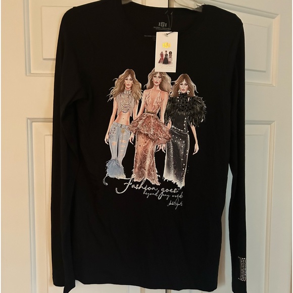 101 Isabel original international black cotton fashion girls Large NWT - Picture 1 of 5